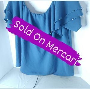 Jennifer Lopez Royal Blue Blouse